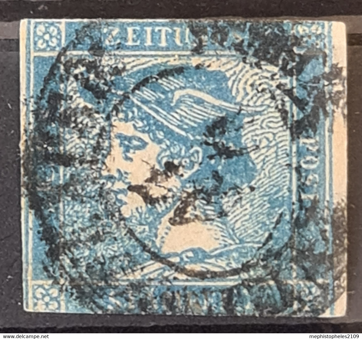 AUSTRIA 1851 - Canceled - ANK 6 - Blauer Merkur - Giornali