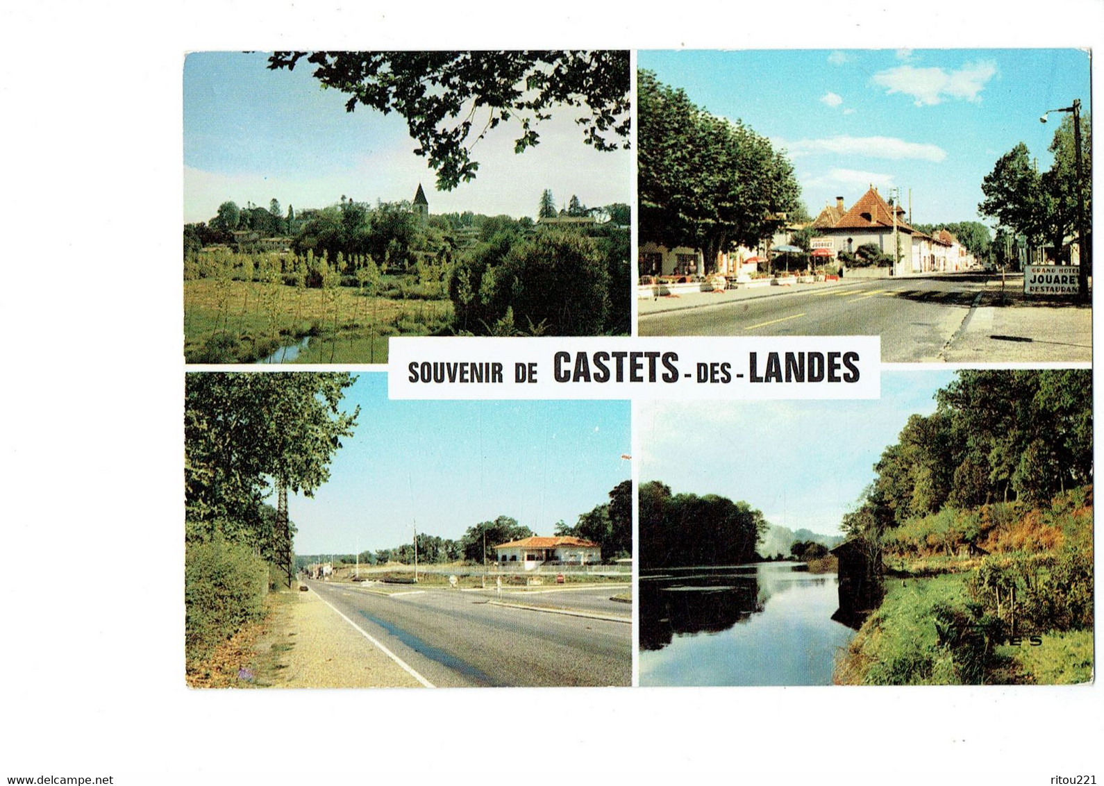 Cpm - 40 - Souvenir De Castets Des Landes - 1979 - Grand Hôtel JOUARET - - Castets