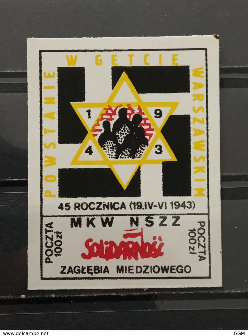 Polonia. 1988. Solidarnosc. Aniversario Guetto 1943. Nuevo ** - Vignettes Solidarnosc