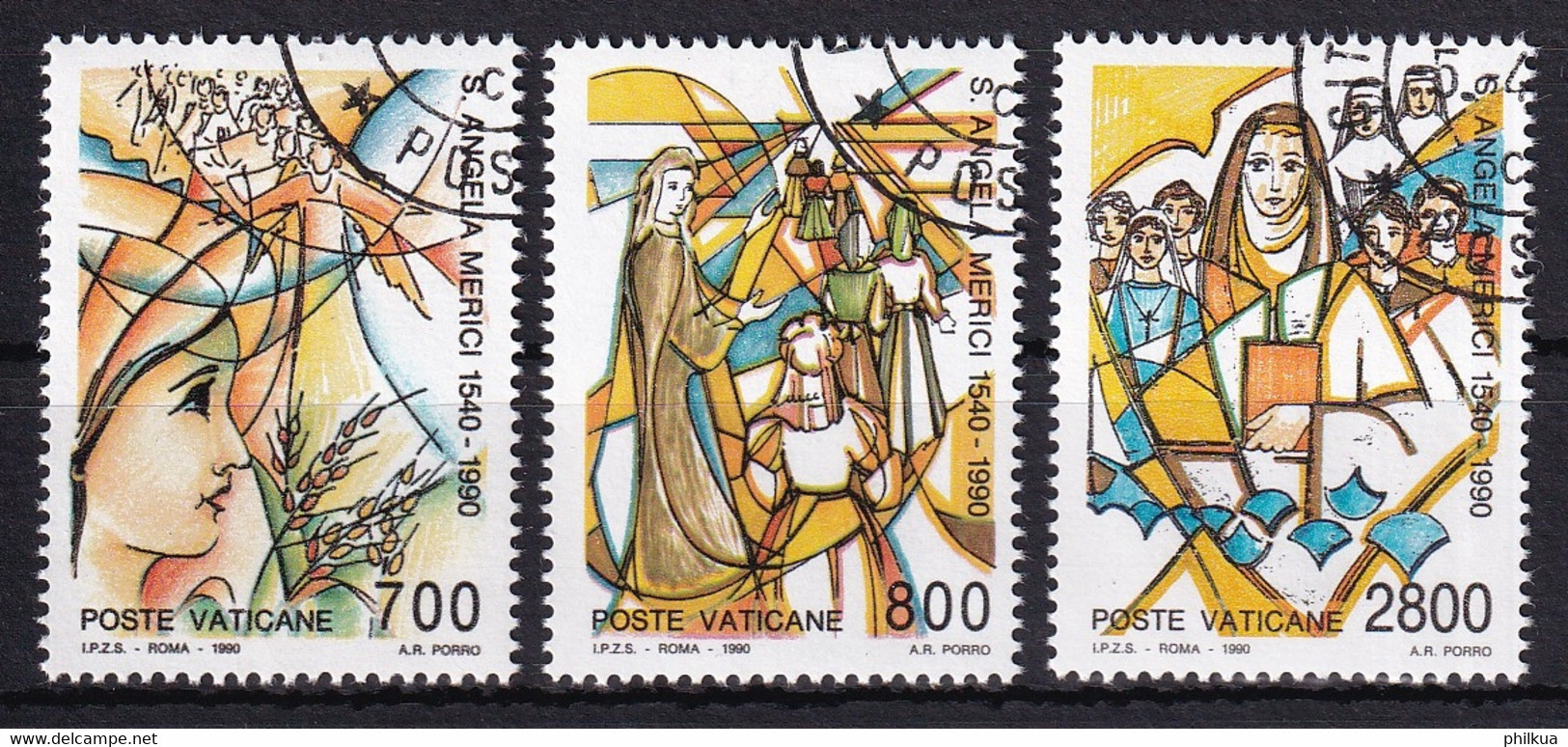 MiNr. 996 - 998  Vatikanstadt1990, 5. April. 450. Todestag Der Hl. Angela Merici - Einheitlich Gestempelt - Used Stamps