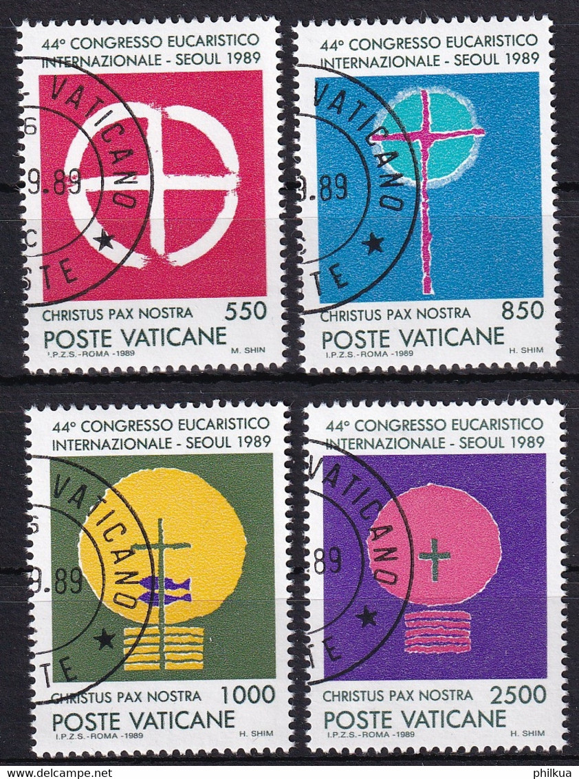 MiNr. 984 - 987  Vatikanstadt1989, 29. Sept. Internationaler Eucharistischer Kongress, Seoul - Einheitlich Gestempelt - Used Stamps