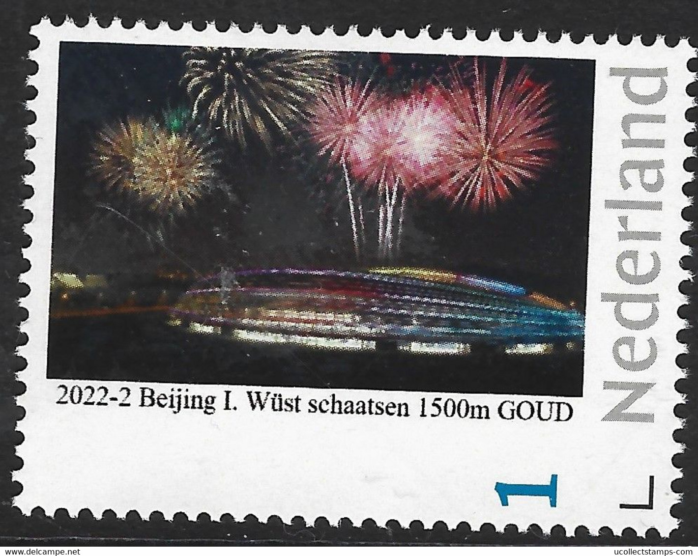 Nederland  2022-2 Olympics Beijing  I Wüst Schaatsen Skating GOLD      Postfris/mnh/neuf - Ungebraucht