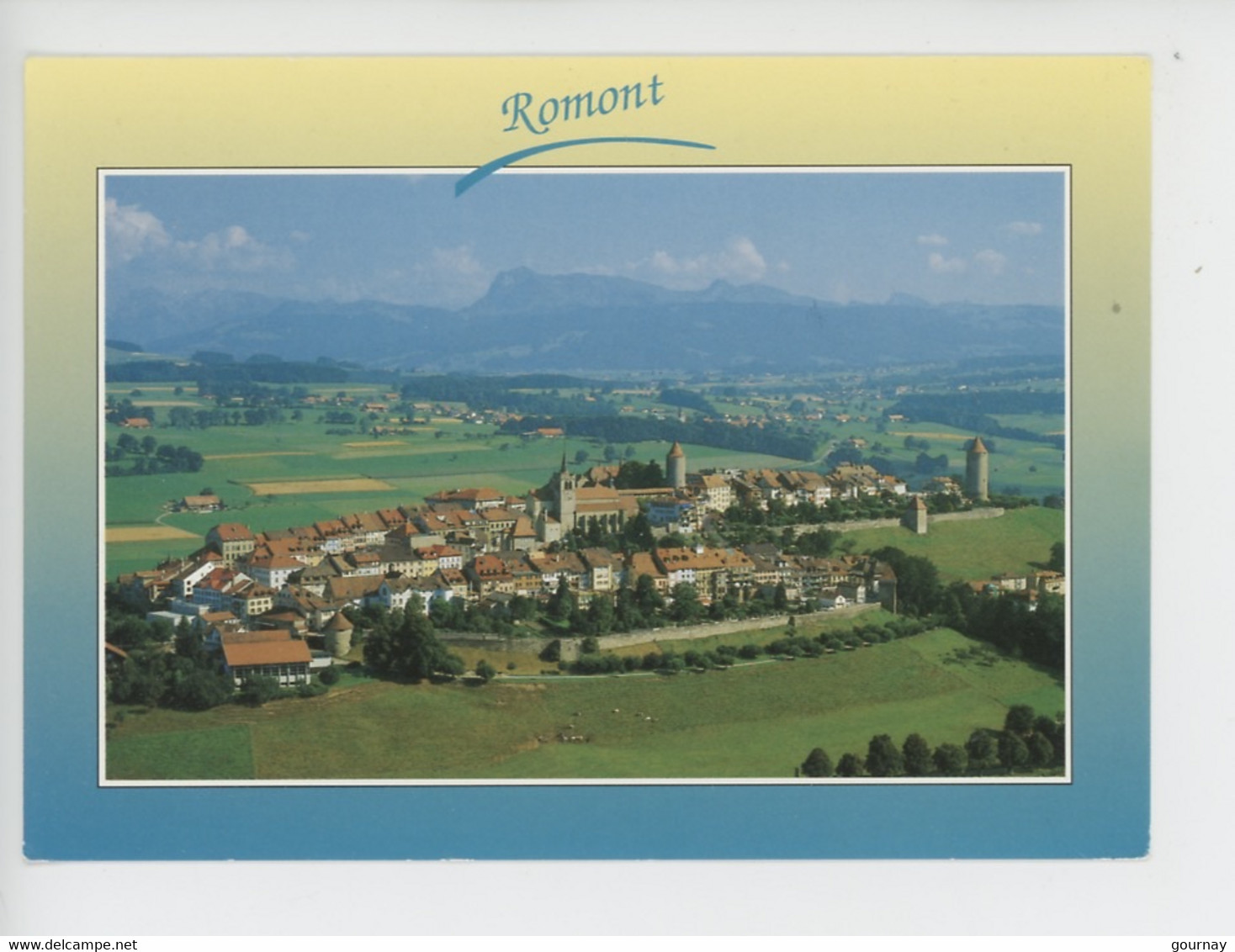 Suisse : Romont, La Ville Avec Le Moléson - Romont