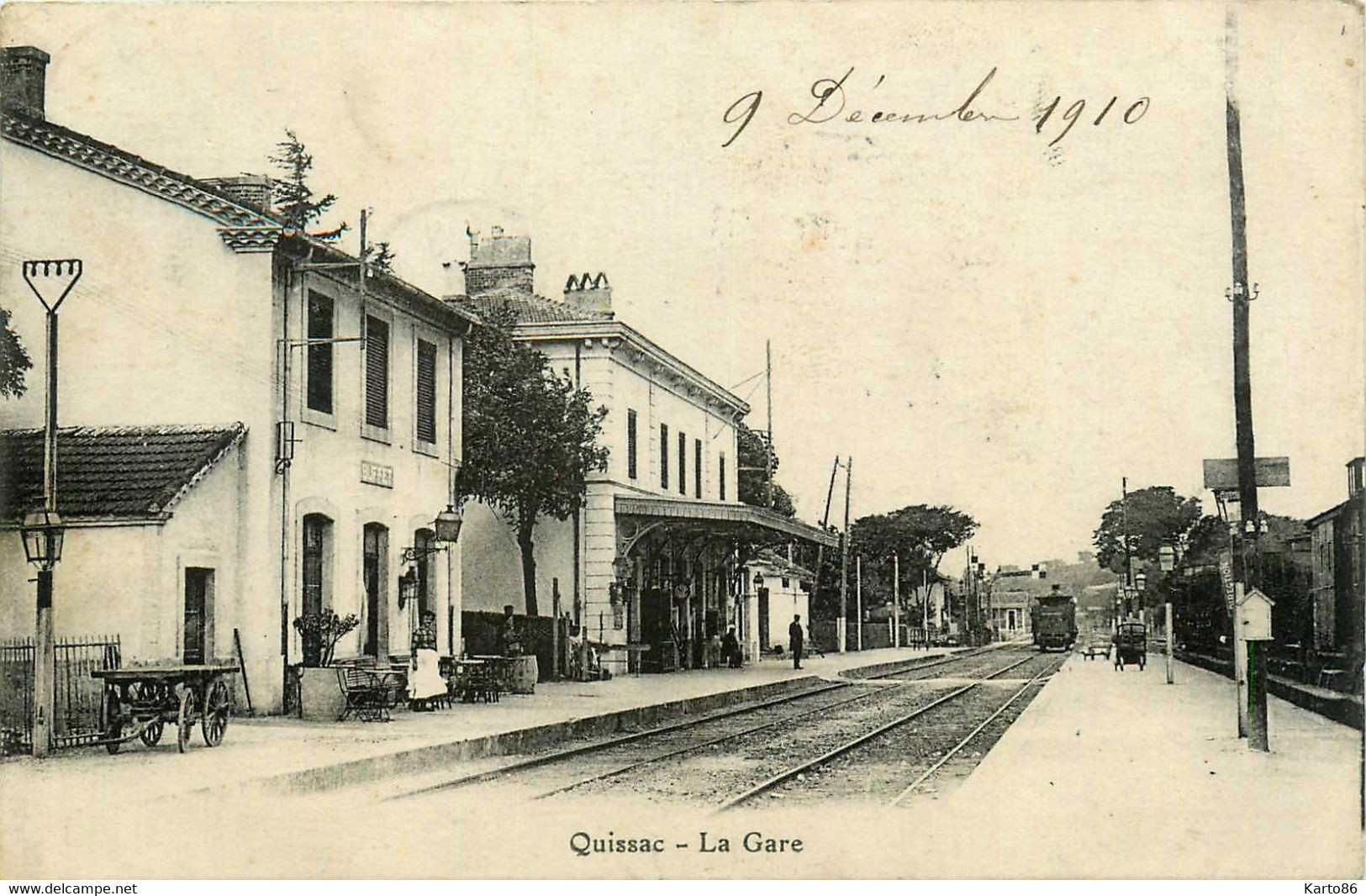 Quissac * La Gare Du Village * Arrivée Du Train * Ligne Chemin De Fer - Quissac