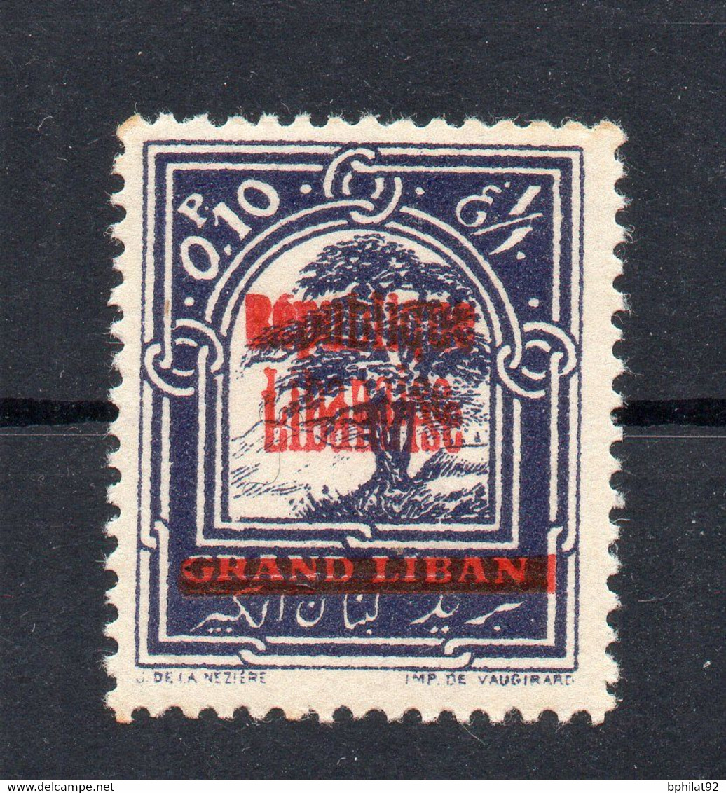 !!! LIBAN, N°84b SURCHARGE DOUBLE NEUF ** - Unused Stamps