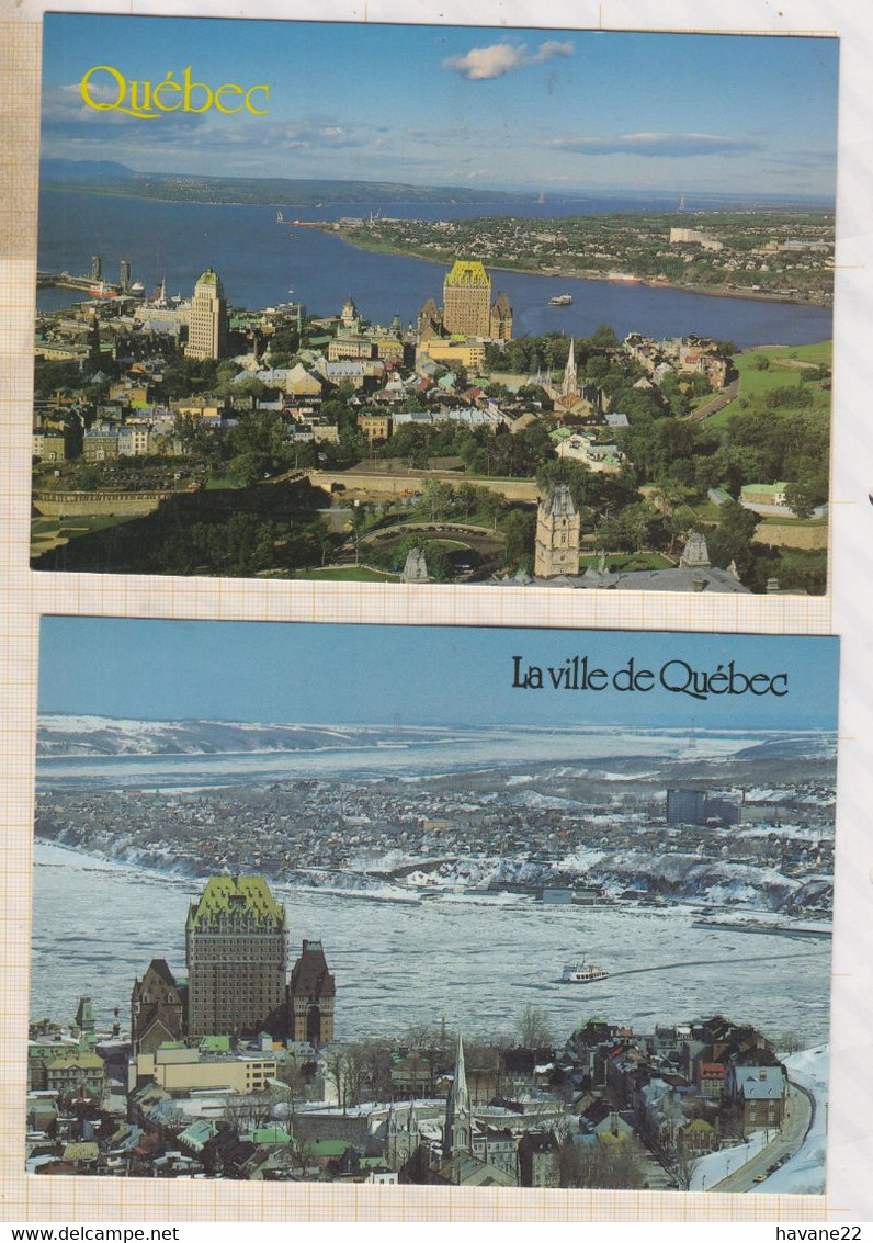 22C266 CANADA QUEBEC Lot De 2 Cartes LA VILLE DE QUEBEC - Québec - La Citadelle