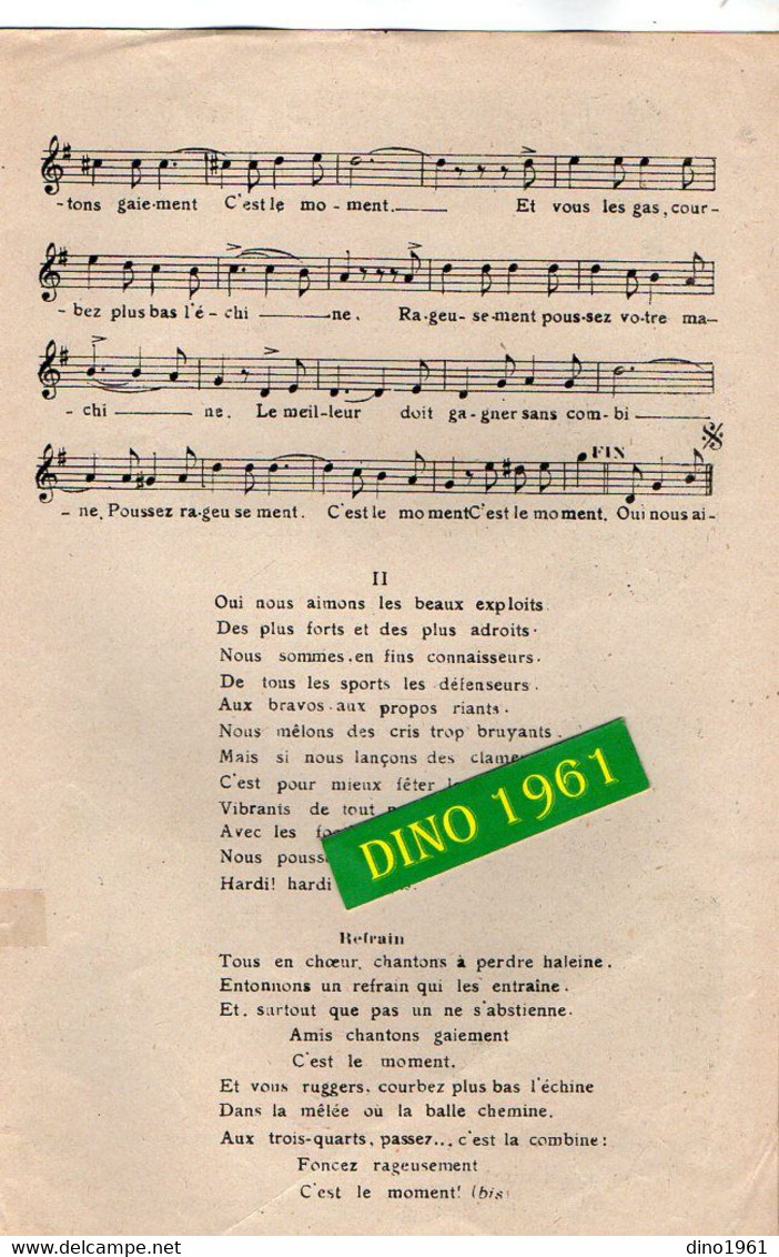 VP19.219 - PARIS - Ancienne Partition Musicale ¨ Joyeux Sportifs ¨ Par E. VACHER Le Virtuose Accordéoniste / M. RIGAL .. - Spartiti