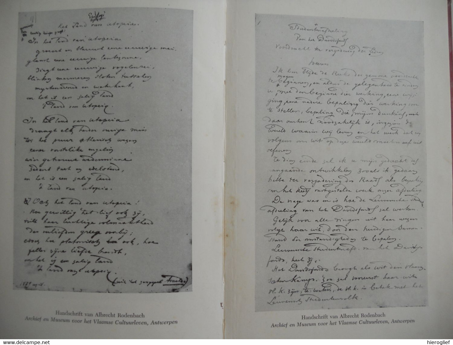 ALBRECHT RODENBACH 1856 1880 monografie door Albert Westerlinck / roeselare vlaanderen vlaamse beweging
