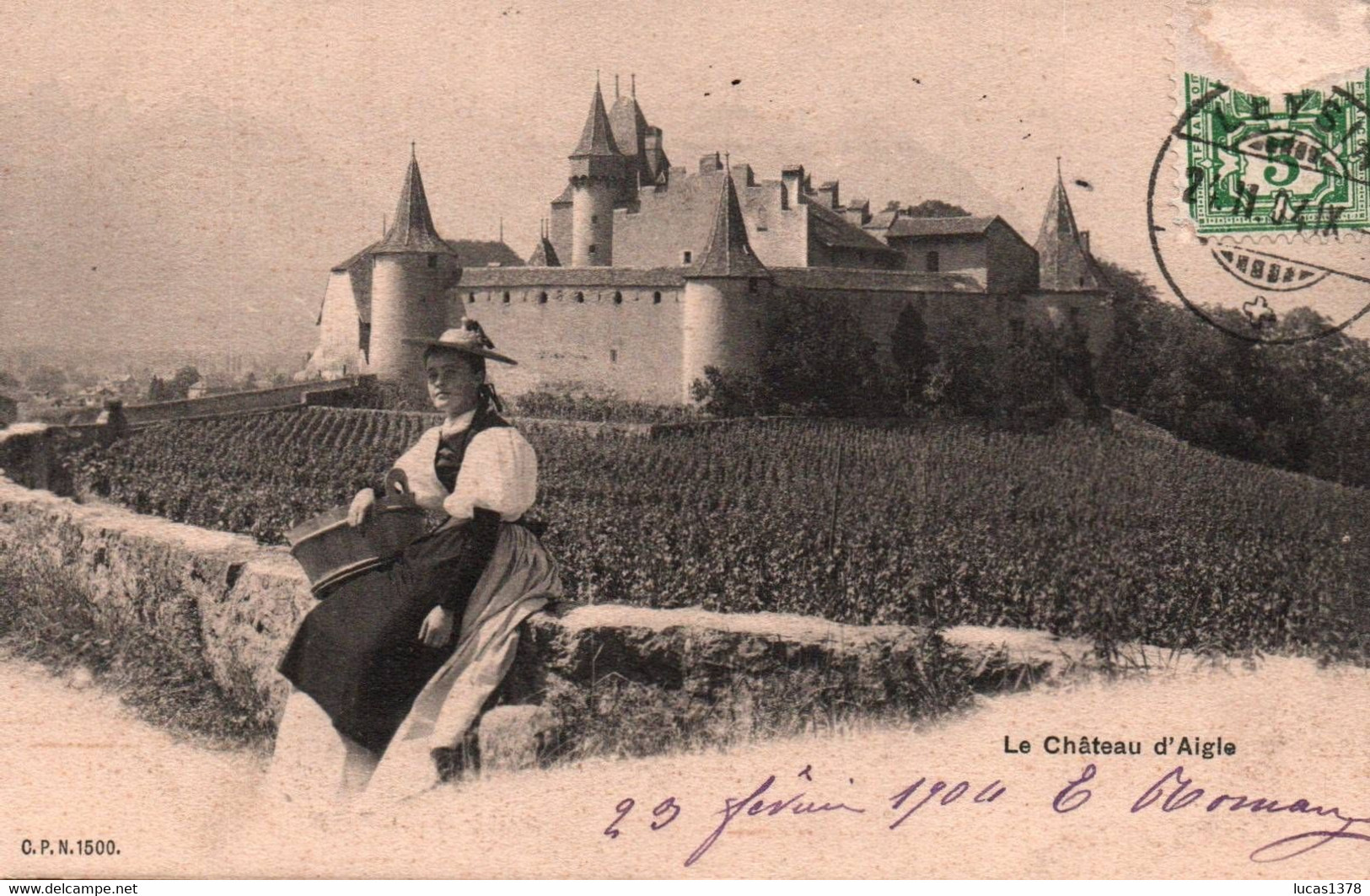 LE CHATEAU D AIGLE / ANIMEE / DEPART LEYSIN 1904 - Aigle