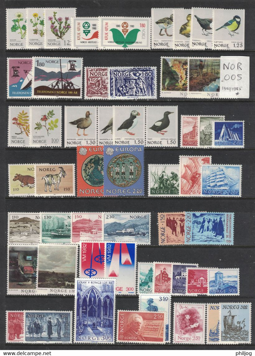 Norvege - Norway - Norwegen -Yvert 755/905 Neufs AVEC Charnière - 100 Marken Mit Falz Zwischen Jahr 1980-1986 - Collections