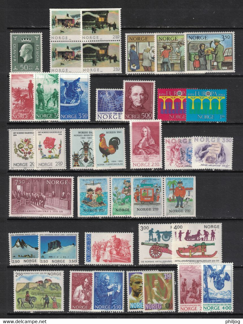 Norvege - Norway - Norwegen -Yvert 755/905 Neufs AVEC Charnière - 100 Marken Mit Falz Zwischen Jahr 1980-1986 - Sammlungen