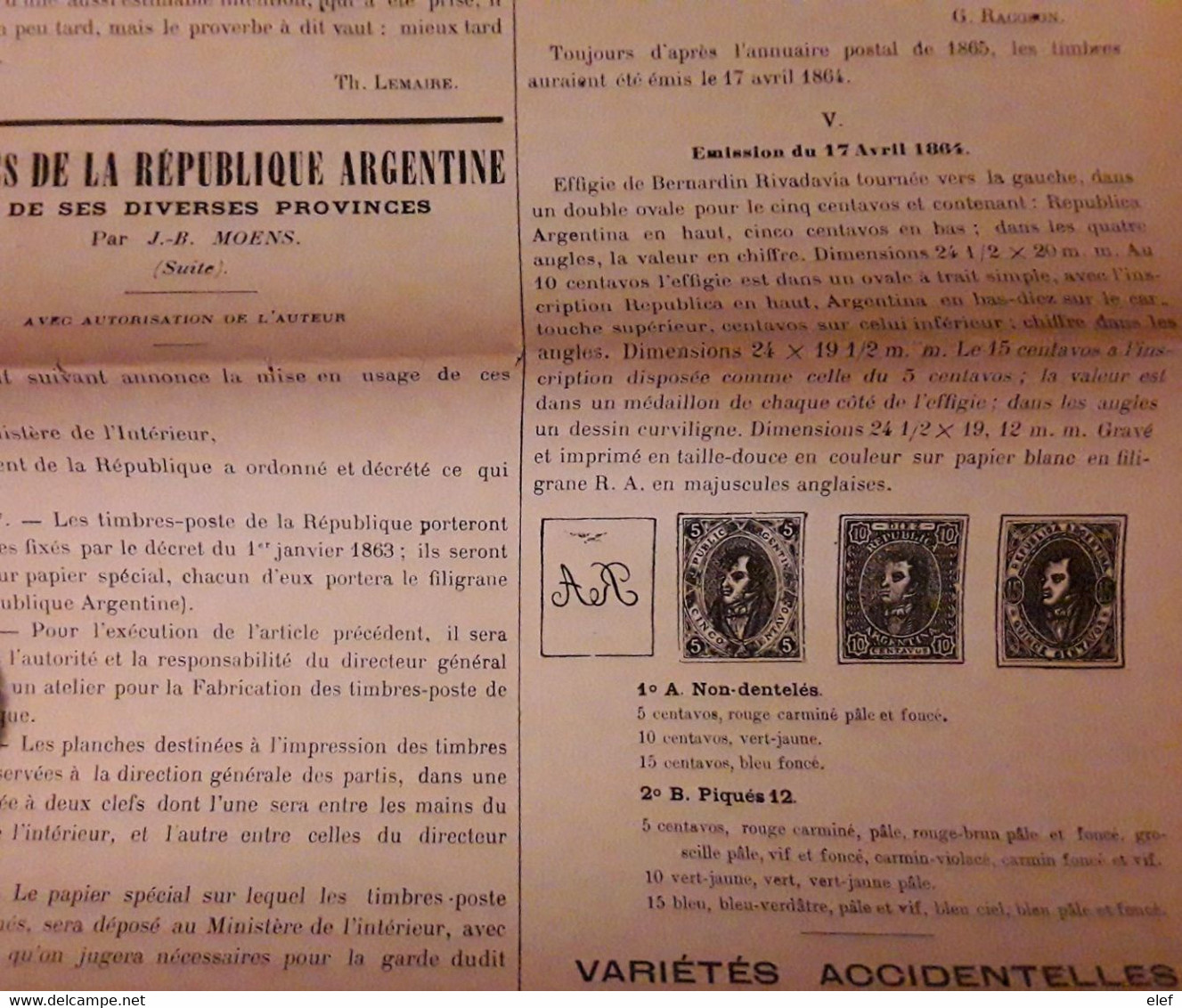 RARE Journal Philatélique PARIS POSTAL, 20 Novembre 1891 , Timbres ARGENTINA ARGENTINE,  Publicites 24 P , 2000 Ex - Other & Unclassified