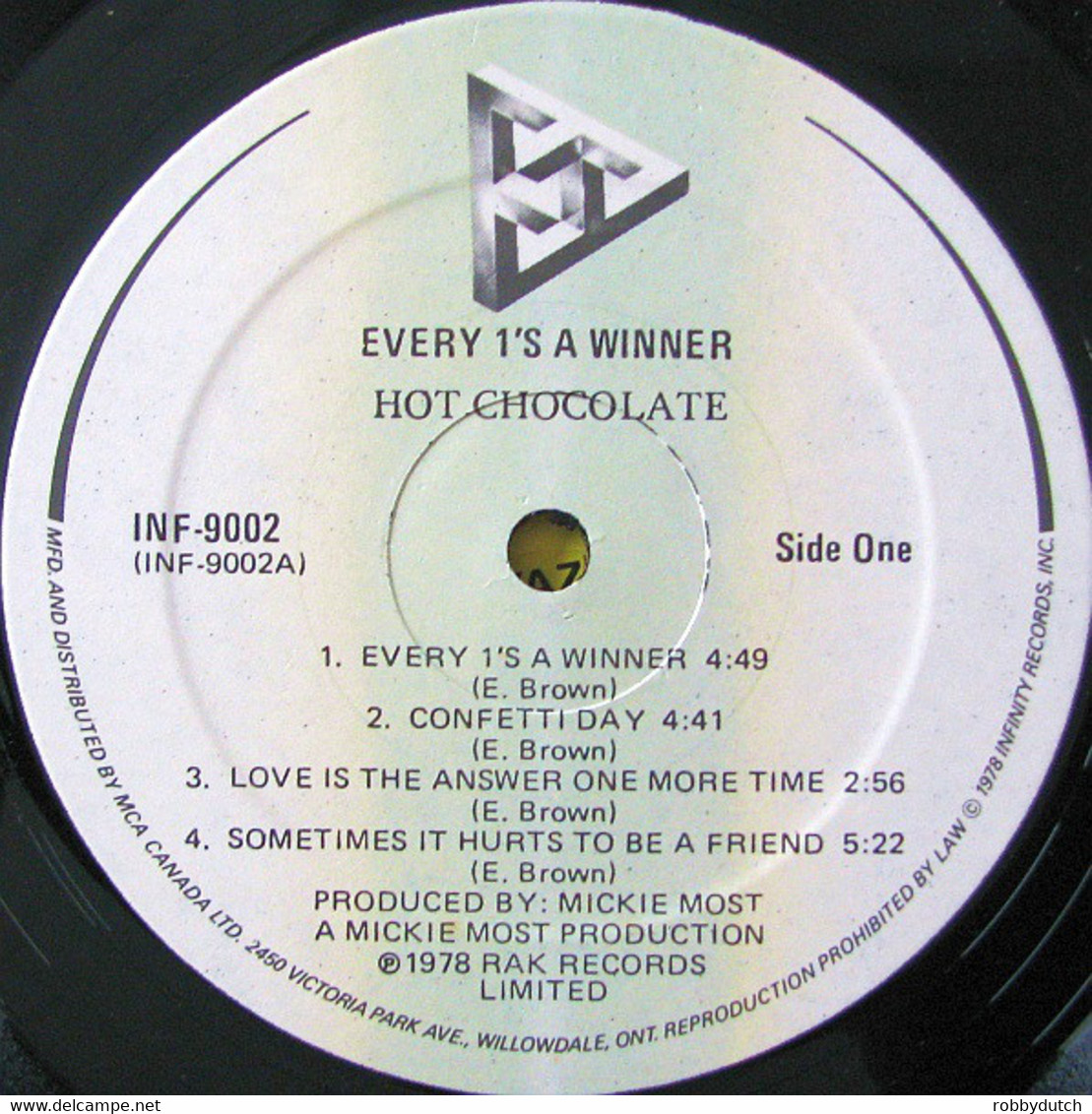 * LP  * HOT CHOCOLAT - EVERY 1' S A WINNER (Canada 1978) - Soul - R&B