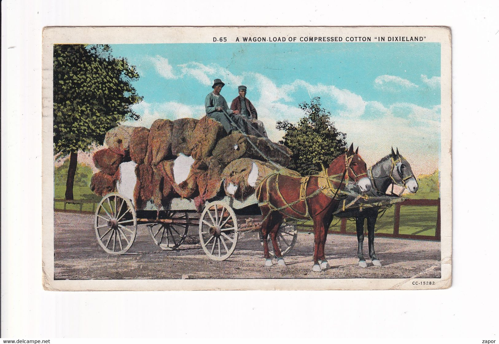 A Wagon Load Of Compressed Cotton In Dixieland - To Deurne 1932 - American Roadside