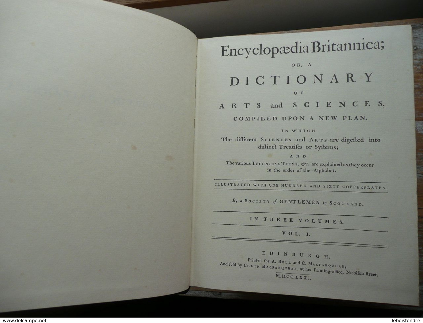 ENCYCLOPAEDIA BRITANNICA IN THREE VOLUMES 1771 EN 3 TOMES FAC SIMILE DE LA CELEBRE ENCYCLOPEDIE NON DATEE ENCYCLOPEDIA - Culture