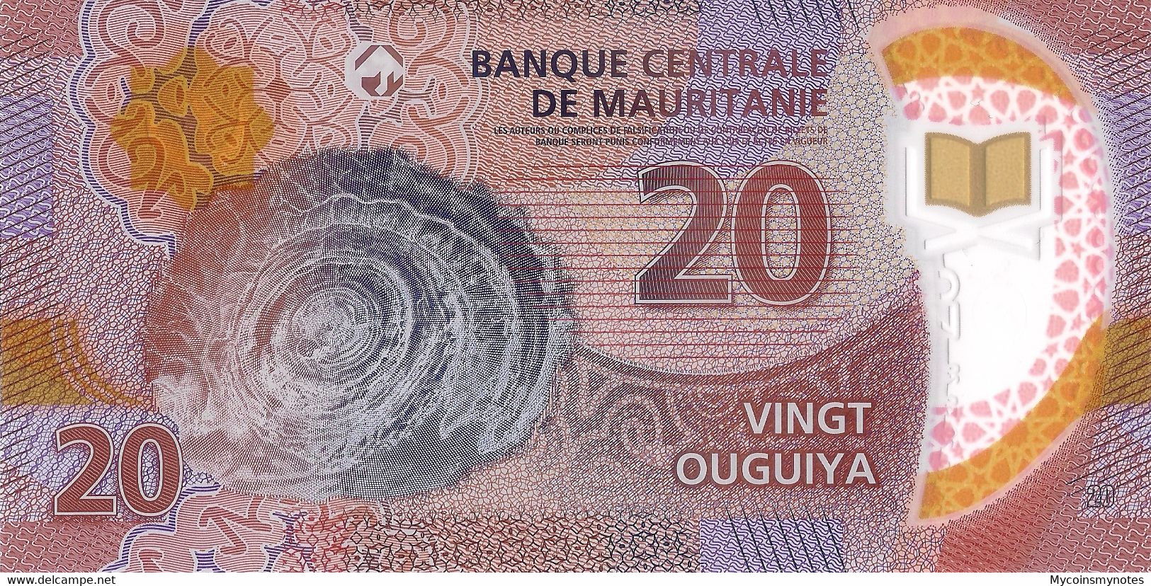 Mauritania, 20 Ouguiya, 2020, PNEW, Polymer, UNC - Mauritania