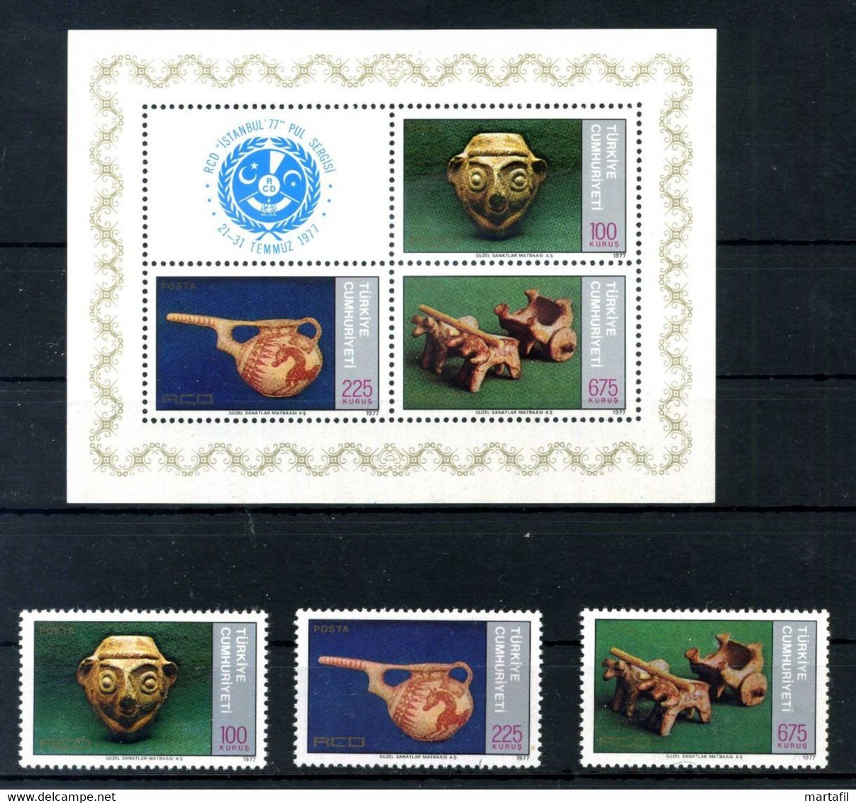 1977 TURCHIA SET MNH ** + BF - Ungebraucht