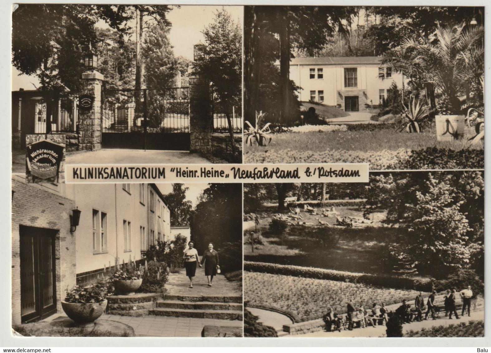 MBK SW Kliniksanatorium Heinrich Heine Neufahrland B./ Potsdam 1971, Postalisch Gelaufen, 2 Scans, Eingang Waldhaus ... - Neu Fahrland