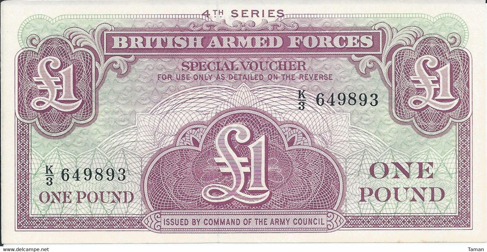 ROYAUME UNI - GRANDE BRETAGNE    -  1  Pound  Nd(1962)   -- UNC -- - British Armed Forces & Special Vouchers
