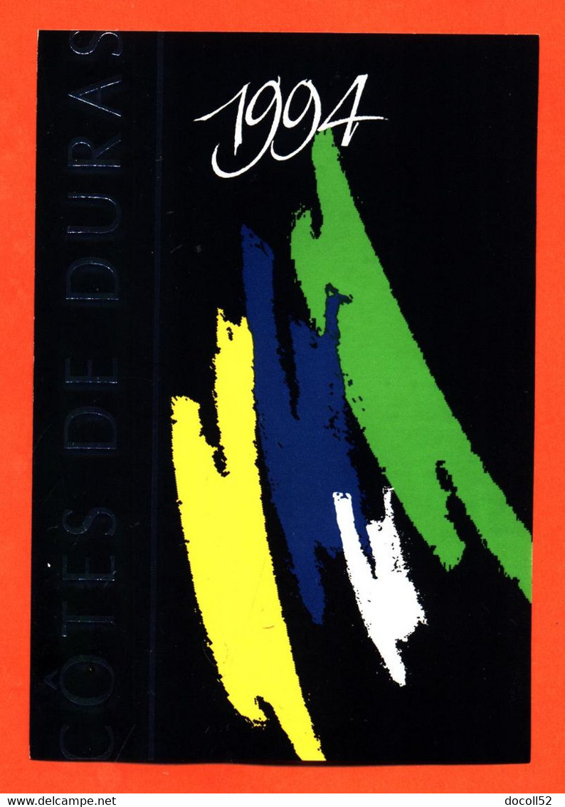 Etiquette Neuve De Vin Cotes De Duras 1994 - 75 Cl - Vin De Pays D'Oc