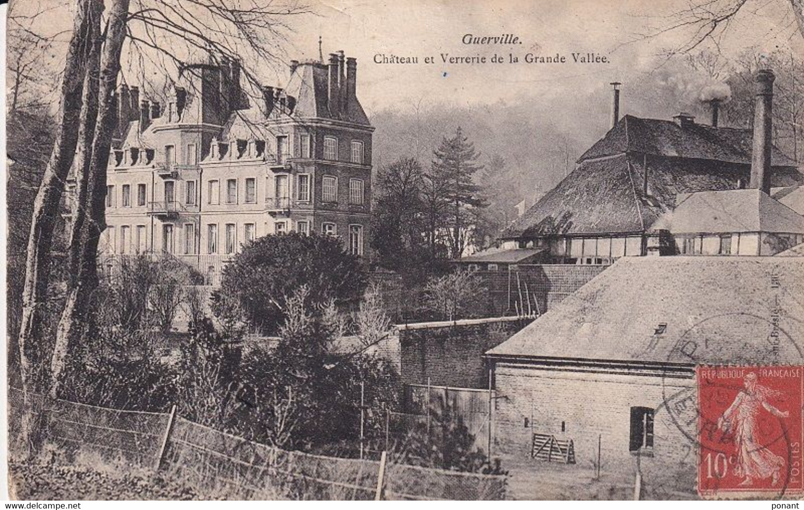 Guerville Château Et Verrerie De La Grande Vallée - Guerville