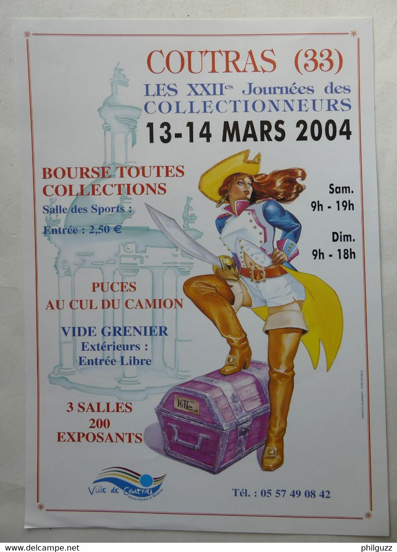 FLYERS COUTRAS 2004 PIRATE XXIII JOURNEE DES COLLECTIONNEURS - Objets Publicitaires