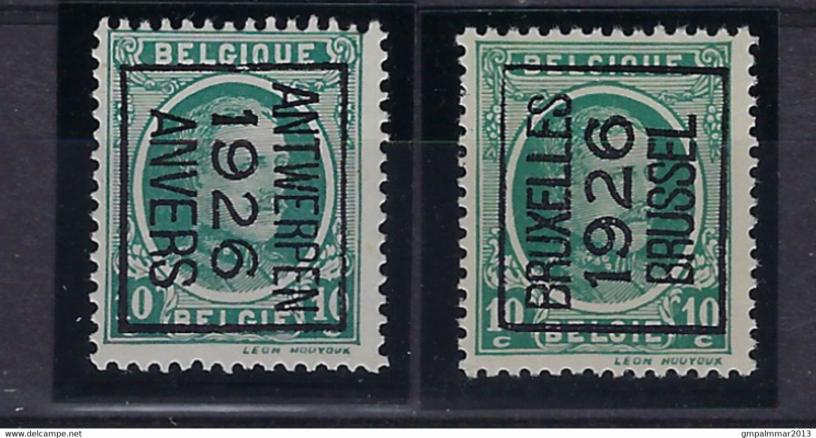 HOUYOUX Nr. 194 2 X Typografische Voorafgestempeld Nrs. 146 B + 147 A ** MNH ; Staat Zie Scan ! LOT 294 - Typos 1922-31 (Houyoux)