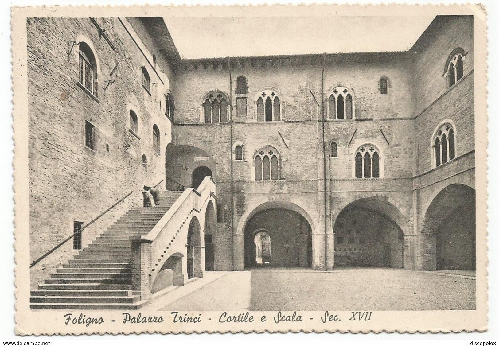 AB1194 Foligno (Perugia) - Palazzo Trinci - Cortile E Scala / Viaggiata 1942 - Foligno