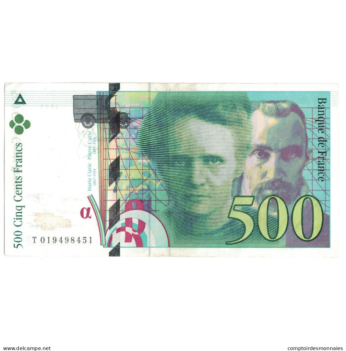 France, 500 Francs, Pierre Et Marie Curie, 1994, SUP+, Fayette:76.1, KM:160a - 500 F 1994-2000 ''Pierre Et Marie Curie''