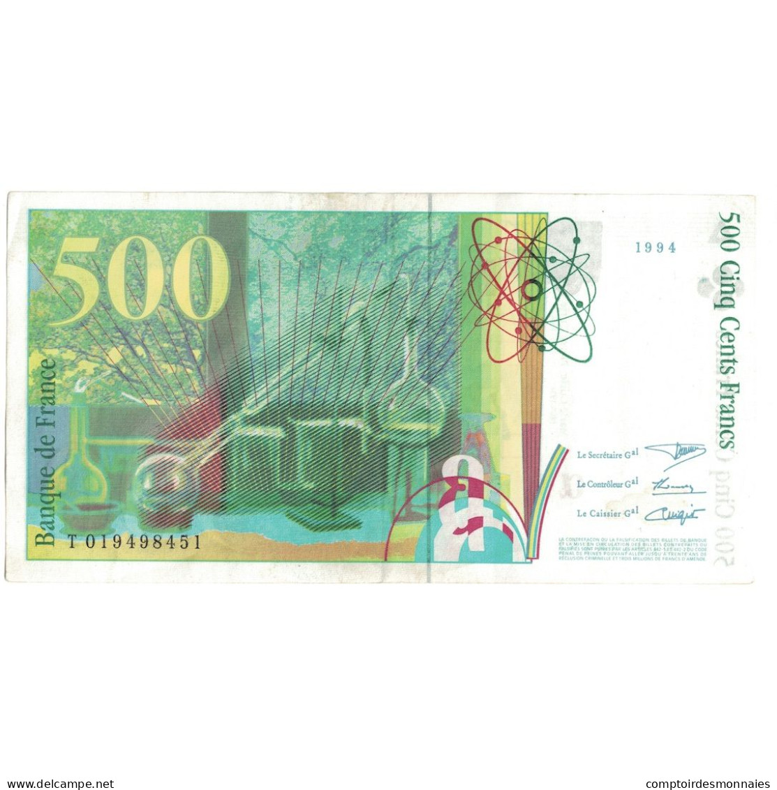 France, 500 Francs, Pierre Et Marie Curie, 1994, SUP+, Fayette:76.1, KM:160a - 500 F 1994-2000 ''Pierre En Marie Curie''