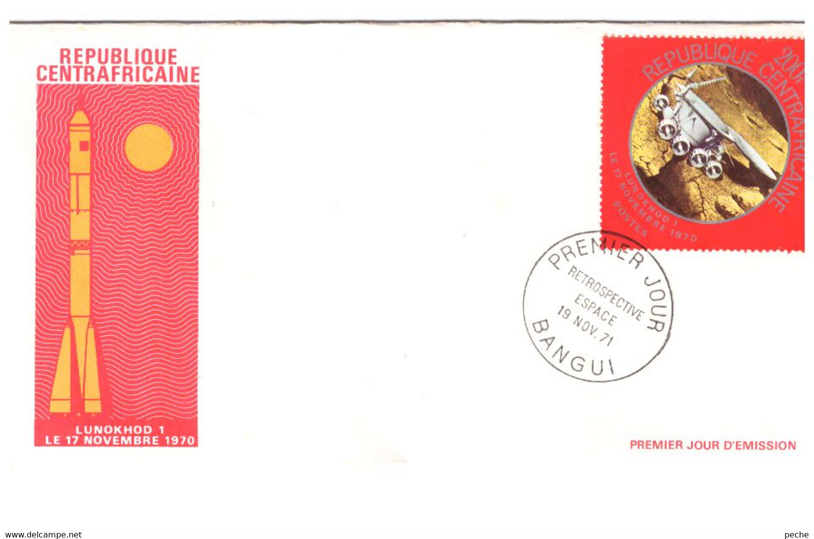 N°862 N -FDC République Centrafricaine -Lunokhode- - Africa