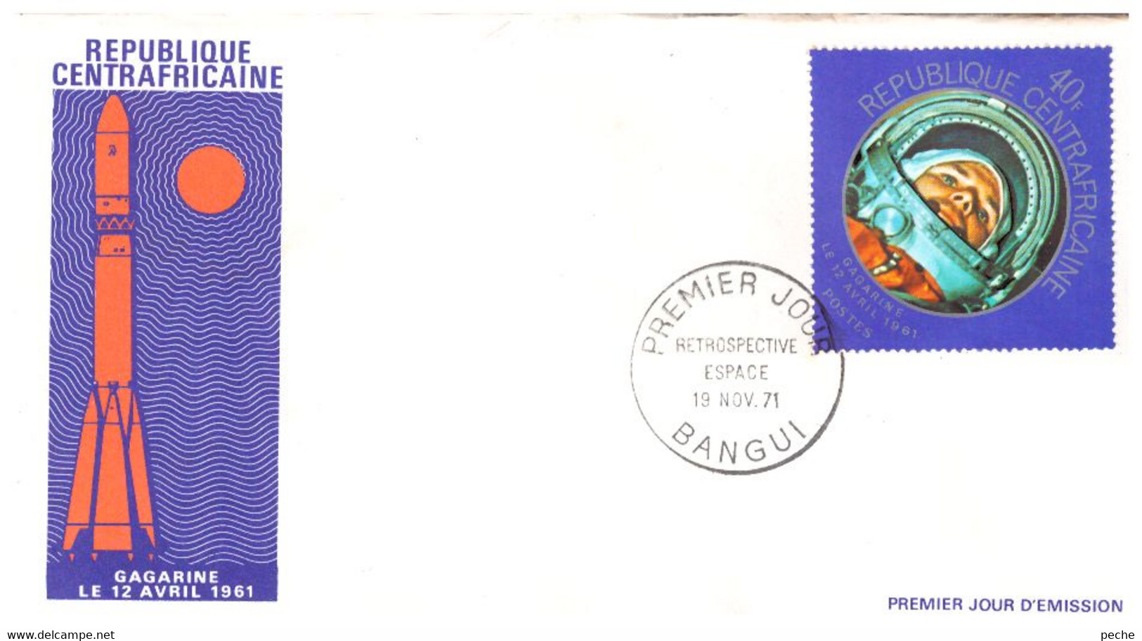 N°866 N -FDC République Centrafricaine -Gagarine- - Afrika