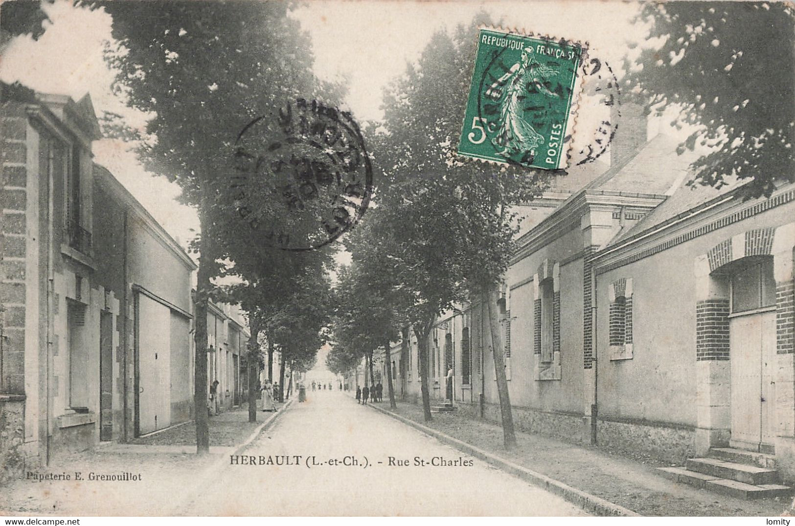 41 Herbault Rue St Saint Charles , Cpa Cachet 1907 - Herbault