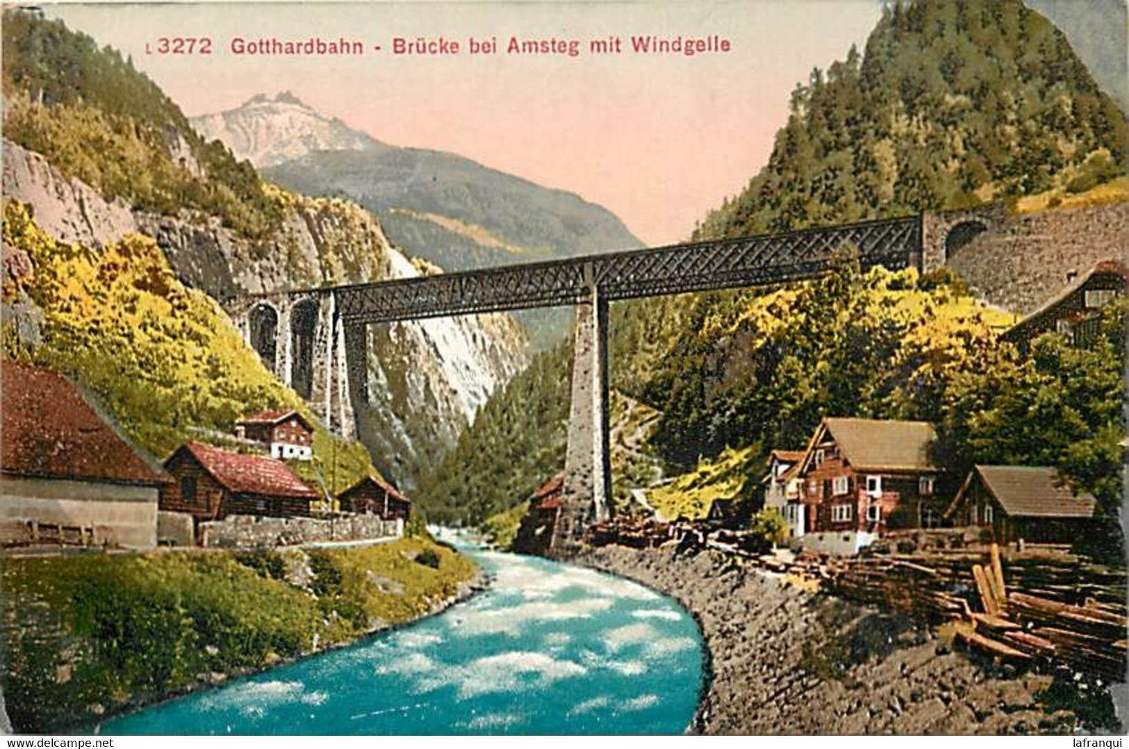 Pays Div -ref  Z954 - Suisse - Gotthardbahn - Brucke Bel Amsteg Mit Windgelle  - - Steg