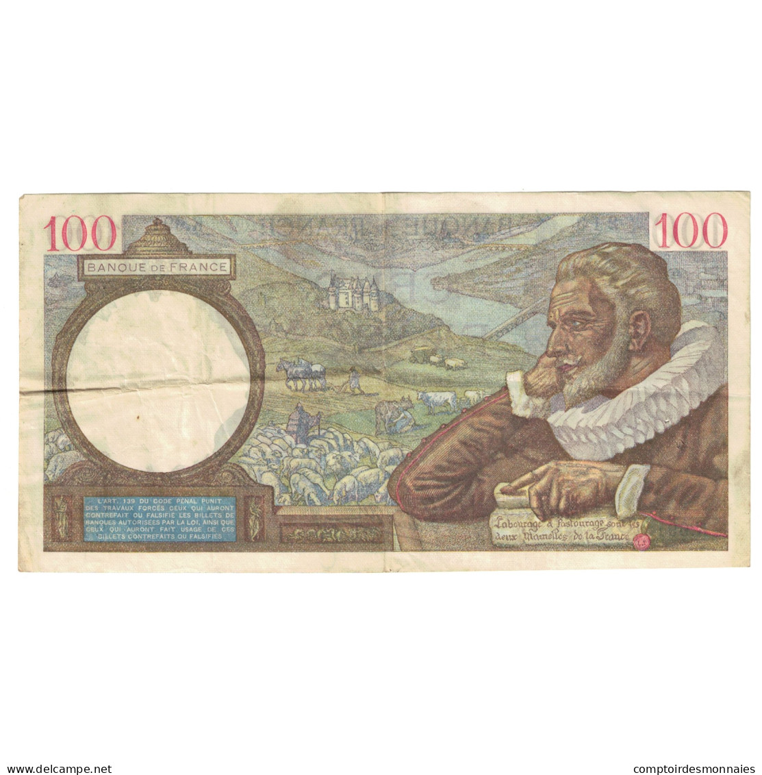 France, 100 Francs, Sully, 1939, K.691, TTB, Fayette:26.6, KM:94 - 100 F 1939-1942 ''Sully''