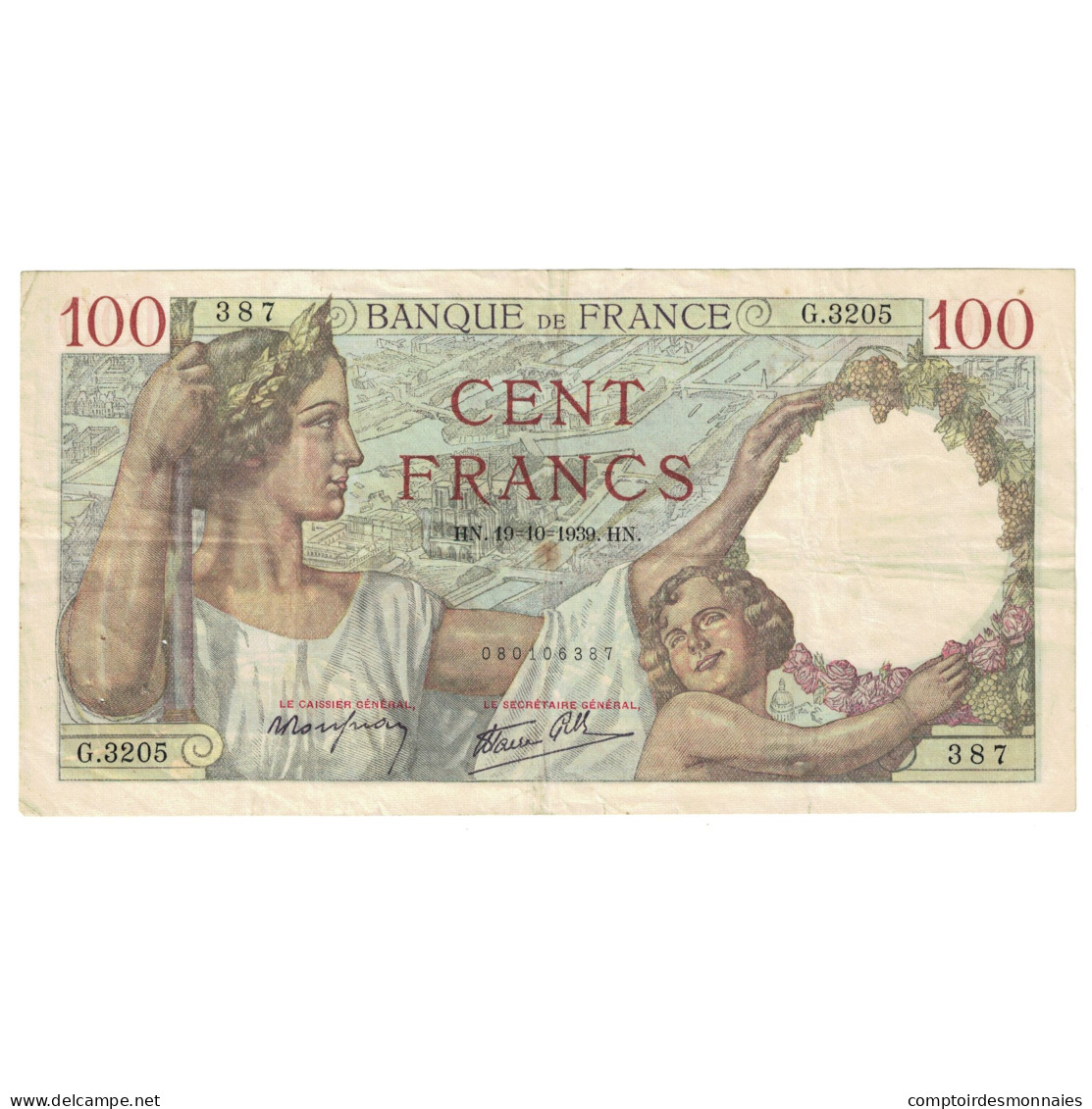 France, 100 Francs, Sully, 1939, G.3205, TTB, KM:94 - 100 F 1939-1942 ''Sully''