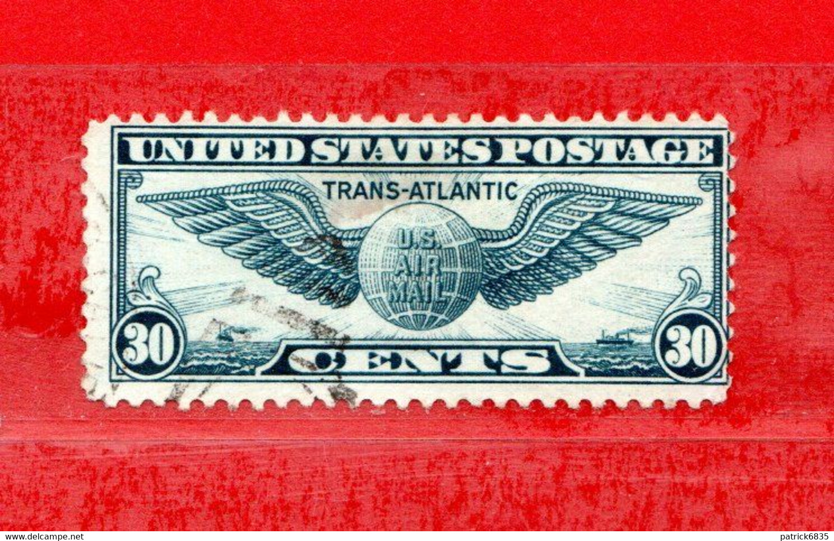 (Us.2) Stati Uniti ° - 1939  - 1^ Vol. Transatlantique. New York-Marseille.  Yvert. 25 .  Used. - 1a. 1918-1940 Gebraucht