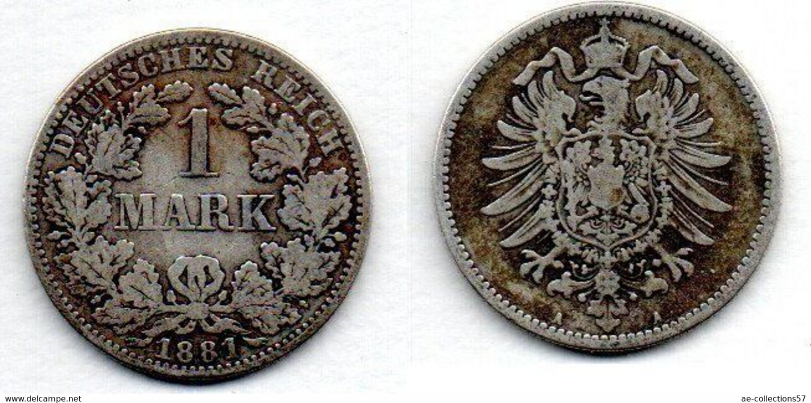 Allemagne - 1 Mark 1881 A TB - 1 Mark