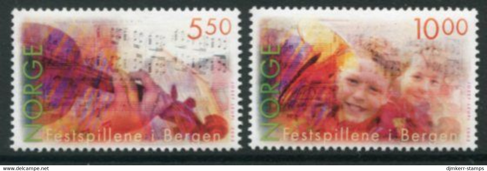 NORWAY 2003 Bergen Music Festival MNH / **.  Michel  1465-66 - Unused Stamps