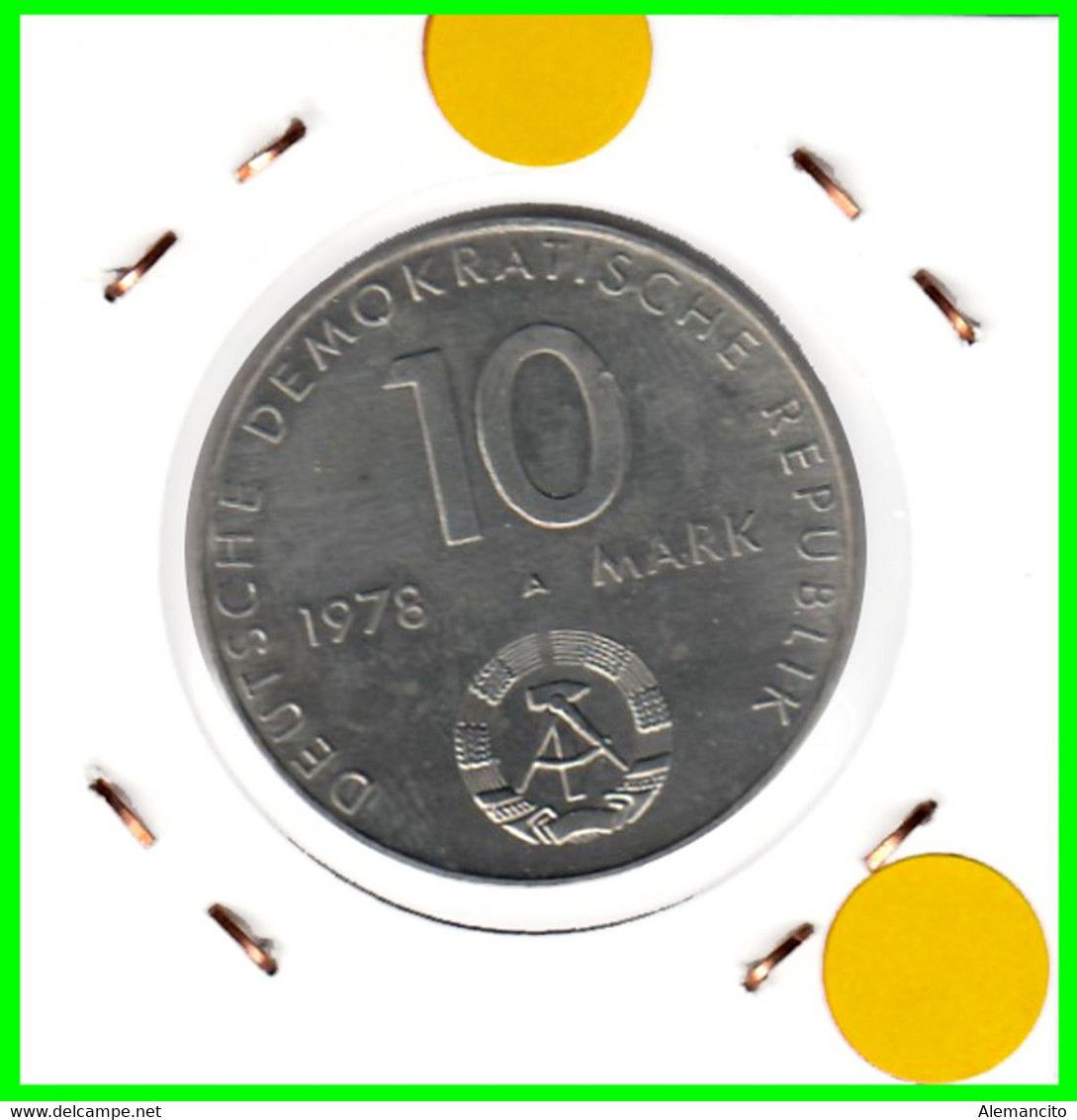 ( GERMANY ) REPUBLICA DEMOCRATICA DE ALEMANIA AÑO 1978 ( RDA ) JOINT USSR-DDR ORBITAL FLIGHT MONEDA DE 10-DM - Collezioni