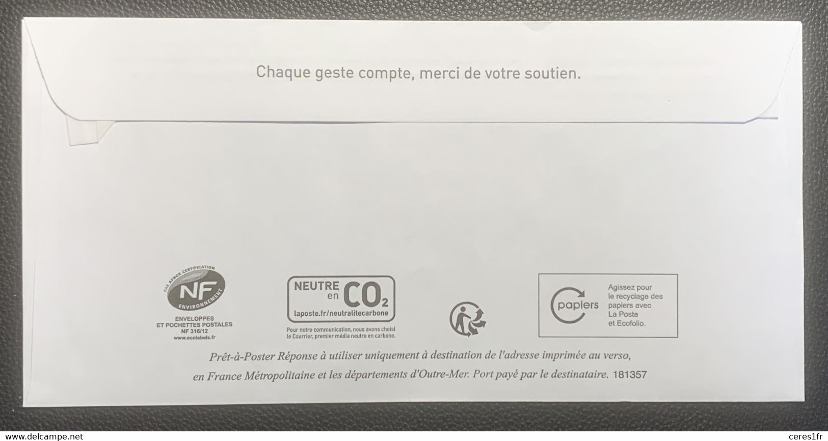 PAP141 - PAP Réponse  Neuf 110x220 Marianne  Ciappa-Kavena Tarif PRIO Repiqué Institut Curie 181357 - Listos Para Enviar: Respuesta /Ciappa-Kavena