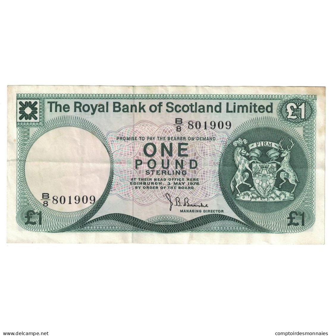 Billet, Scotland, 1 Pound, 1976, 1976-05-03, KM:336a, TTB - 1 Pound