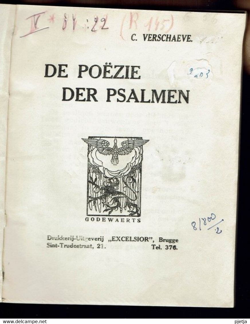 De Poëzie Der Psalmen Door Cyriel Verschaeve (uitgave 1922) - Antiquariat