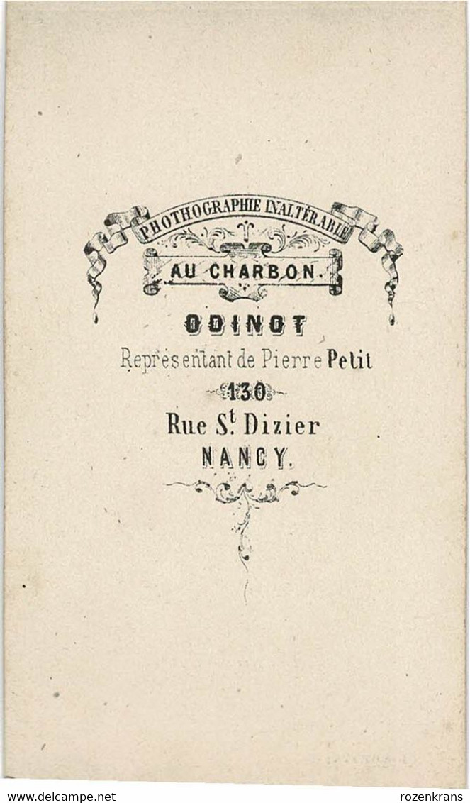 Oude Foto CDV Carte De Visite Portrait Odinot Nancy Photographe Femme Woman Jupe 19ieme Siecle Ancienne Photo Old - Unclassified