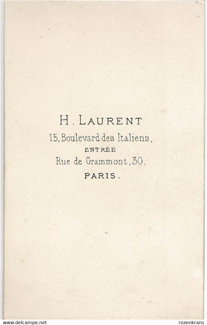 Oude Foto CDV Carte De Visite Portrait H. Laurent Paris Photographe Homme Man 19ieme Siecle Ancienne Photo Old - Unclassified