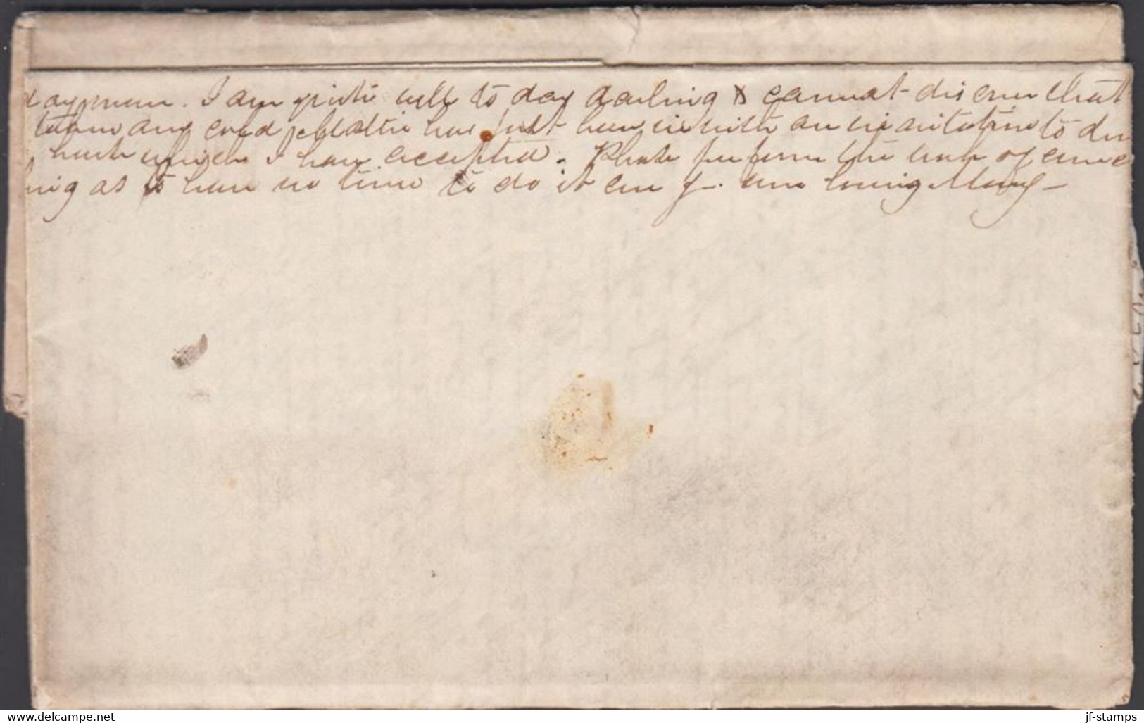 1843. USA. NEW-YORK DEC 6 On Cover To Andover, Mass. Extremely Small And Long Text. Very Interesting Conte... - JF428328 - …-1845 Prephilately