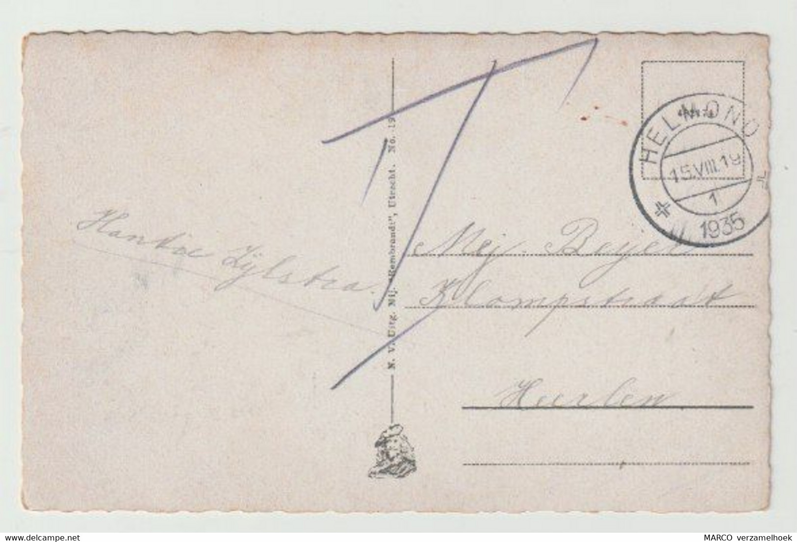 Postcard-ansichtkaart: Kasteel Raadhuis Stadhuis Helmond (NL) 1935 - Helmond