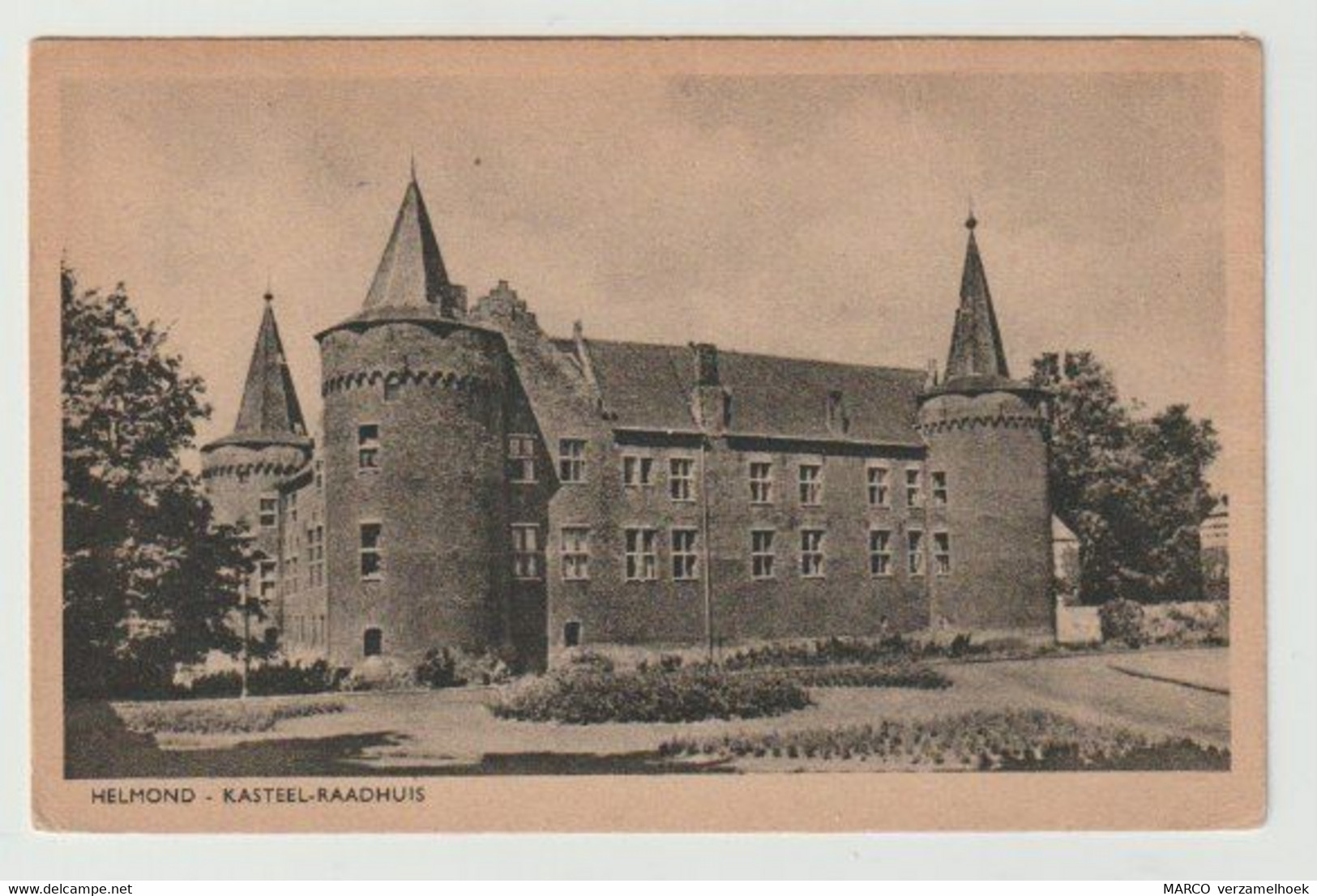 Postcard-ansichtkaart: Kasteel Raadhuis Stadhuis Helmond (NL) 1947 - Helmond