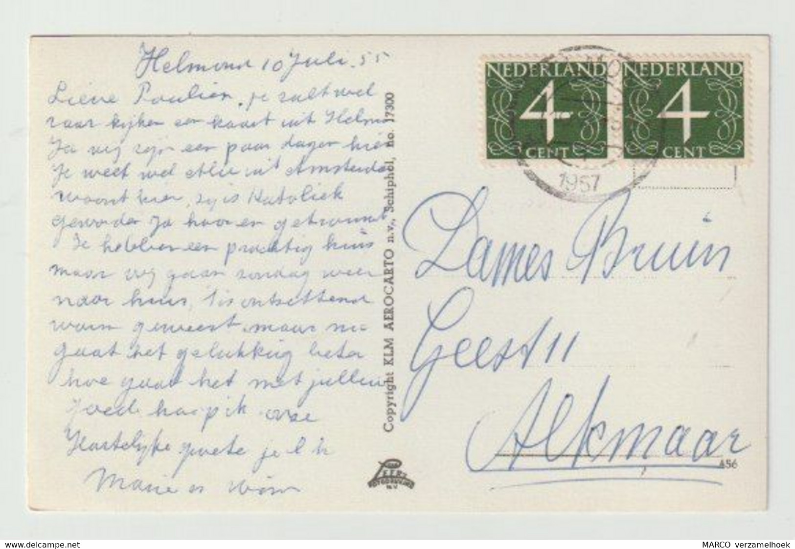 Postcard-ansichtkaart: Kasteel Raadhuis Stadhuis Helmond (NL) 1956 - Helmond