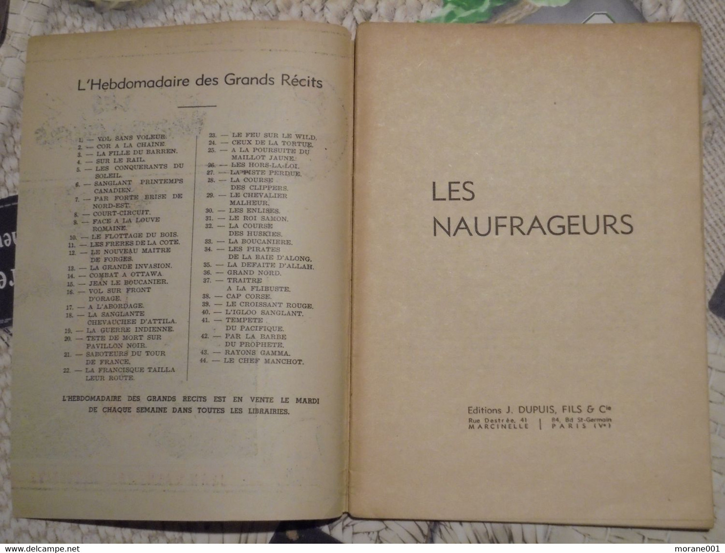 L'hebdomadaire Des Grands Récits 51 Les Naufrageurs  Jean Valhardi Eddy Paape Bon Etat Recit Complet Spirou - Spirou Magazine